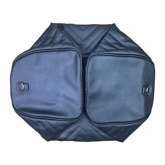 Ms. Lovely Black Large Chevron Weekender Duffle Bag - 22” x 10” x 11” - Picture 4 of 6